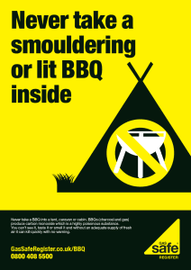 BBQ safety in a tent