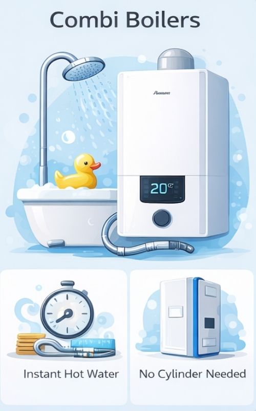 Red Van Plumbers - Different Types of Boilers - Combi Boilers