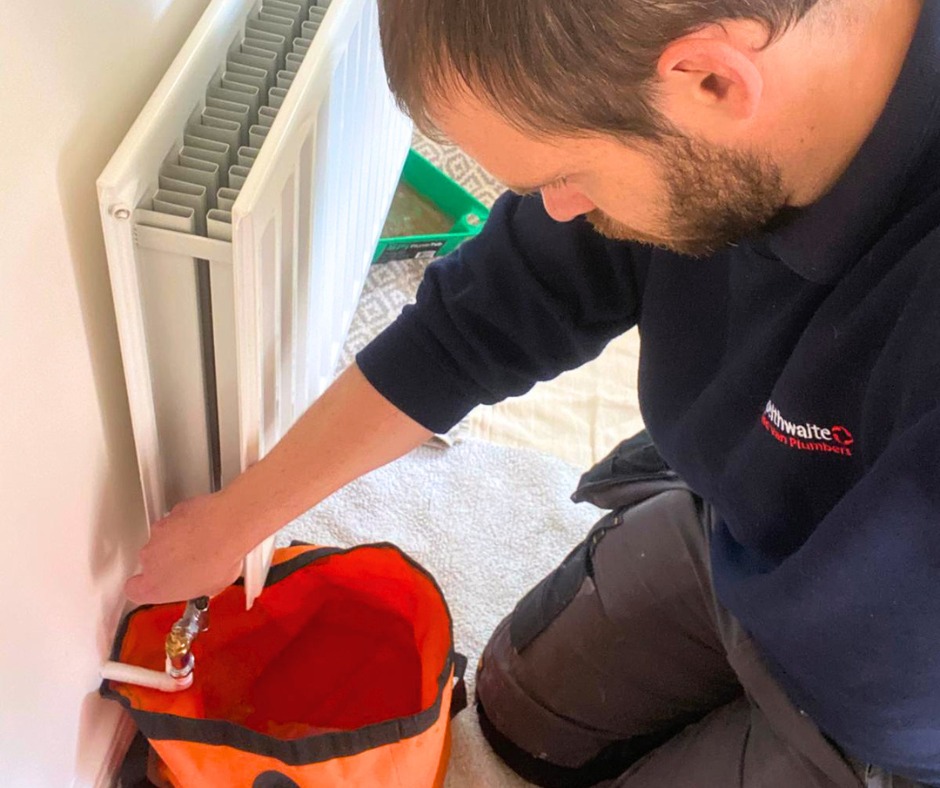 Heppelthwaite - The Red Van Plumbers Draining Rads and Powerflushing before boiler installation