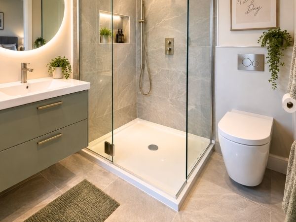 Shower room installed in home in Berkshire
